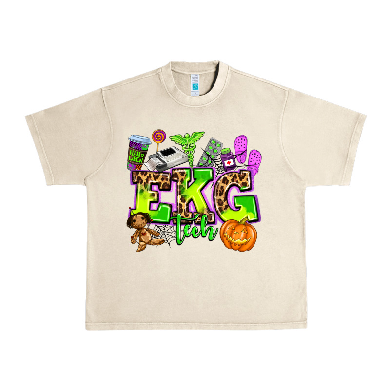 Ekg Tech Nurse Halloween Urban Heavy Tee by AdoDesignShop | Teevron
