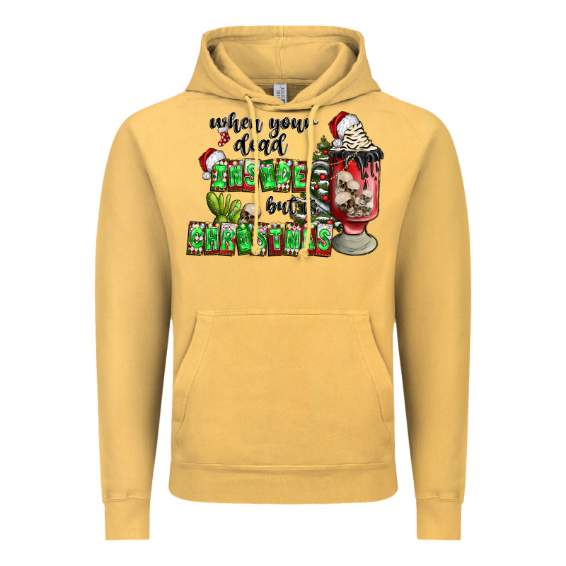 When Your  Dead Insıde But Is Christmas Vintage Hoodie by CowhideDigitalArt | Teevron