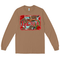 Toasted Coconut fiesta with sombrero background Long Sleeve Tee - Artiststas