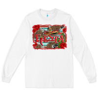 White fiesta with sombrero background Long Sleeve Tee - Artiststas