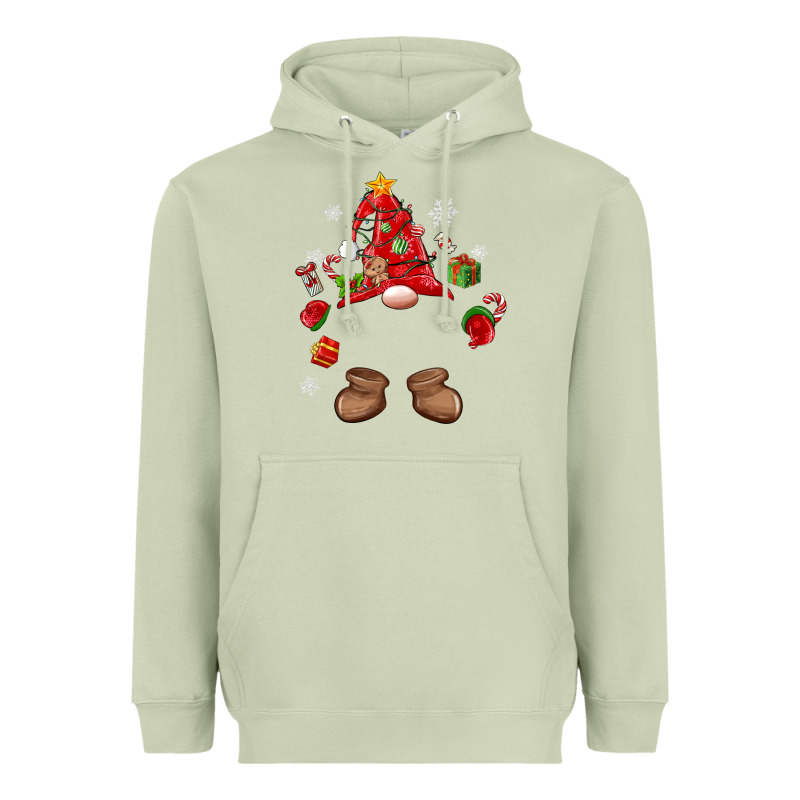 Custom Christmas Gnome Heavyweight Hoodie by MaliasSmallBusiness | Teevron
