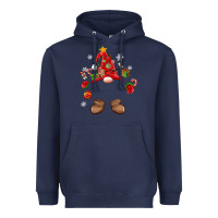 Navy custom christmas gnome Heavyweight Hoodie - MaliasSmallBusiness