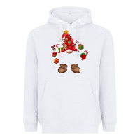 White custom christmas gnome Heavyweight Hoodie - MaliasSmallBusiness