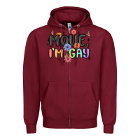 Burgundy movie i'm gay Zipper Hoodie - MaliasSmallBusiness