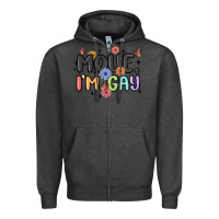 Charcoal Heather movie i'm gay Zipper Hoodie - MaliasSmallBusiness