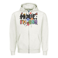 Oatmeal Heather movie i'm gay Zipper Hoodie - MaliasSmallBusiness