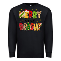 Black merry and bright Premium Sweatshirt - MaliasSmallBusiness