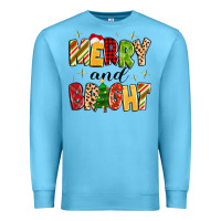 Ocean Blue merry and bright Premium Sweatshirt - MaliasSmallBusiness
