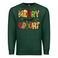 Sports Green merry and bright Premium Sweatshirt - MaliasSmallBusiness