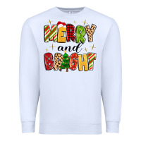 White merry and bright Premium Sweatshirt - MaliasSmallBusiness