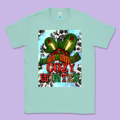Cozy Winter With Gloves And Scarf Classic Tee Designed By Adodesignshop