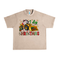 French Oak i dig Christmas bulldozer santa Urban Heavy Tee - JahusDesignShop