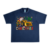Navy i dig Christmas bulldozer santa Urban Heavy Tee - JahusDesignShop