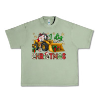 Oil Green i dig Christmas bulldozer santa Urban Heavy Tee - JahusDesignShop