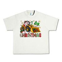 Pistachio i dig Christmas bulldozer santa Urban Heavy Tee - JahusDesignShop