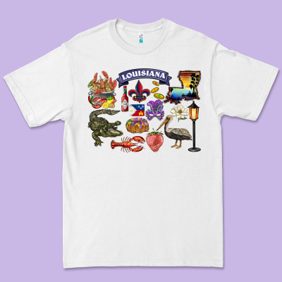 Preview Louisiana State Premium Tee Designed By Barkaloodesign