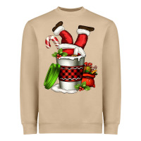 Santa Claus In A Coffee Cup Heavyweight Sweatshirt | Teevron