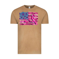 Vintage Camel american flag and  cancer ribbon pattern Vintage Tee - AdoDesignShop