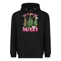 Black very merry nurse Heavyweight Hoodie - MaliasSmallBusiness