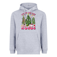 Heather Grey very merry nurse Heavyweight Hoodie - MaliasSmallBusiness