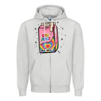 Dove Grey gay juice Zipper Hoodie - MaliasSmallBusiness