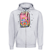 Heather Grey gay juice Zipper Hoodie - MaliasSmallBusiness
