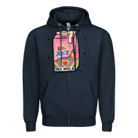 Navy gay juice Zipper Hoodie - MaliasSmallBusiness