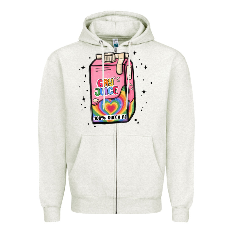 Gay Juice Zipper Hoodie by MaliasSmallBusiness | Teevron