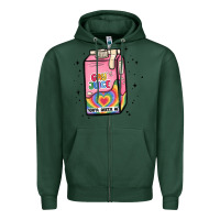 Sports Green gay juice Zipper Hoodie - MaliasSmallBusiness