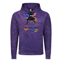 Cloud Purple All American girl 4th of July Vintage Hoodie - CowGirlArtShop