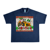 Navy i dig christmas bulldozer santa Urban Heavy Tee - JahusDesignShop