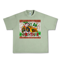 Oil Green i dig christmas bulldozer santa Urban Heavy Tee - JahusDesignShop