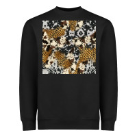Black cowhide leopard seamless pattern Heavyweight Sweatshirt - HRA Design Shop
