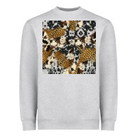 Cowhide Leopard Seamless Pattern Heavyweight Sweatshirt | Teevron
