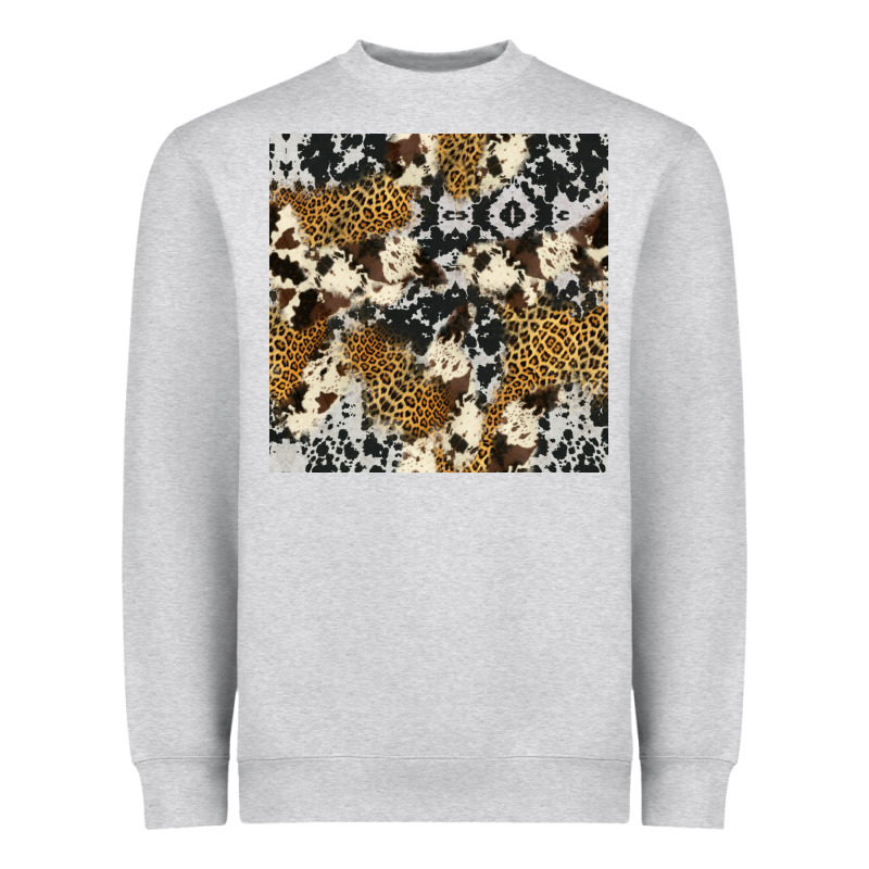 Cowhide Leopard Seamless Pattern Heavyweight Sweatshirt by HRA Design Shop | Teevron