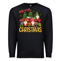 Black merry christmas gnomes truck Premium Sweatshirt - MaliasSmallBusiness