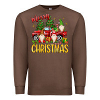 Chestnut merry christmas gnomes truck Premium Sweatshirt - MaliasSmallBusiness