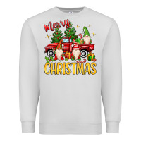 Dove Grey merry christmas gnomes truck Premium Sweatshirt - MaliasSmallBusiness