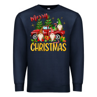 Navy merry christmas gnomes truck Premium Sweatshirt - MaliasSmallBusiness