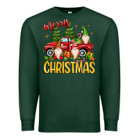 Sports Green merry christmas gnomes truck Premium Sweatshirt - MaliasSmallBusiness