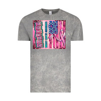 Cloud Rock warrior breast cancer and american flag Vintage Tee - AdoDesignShop