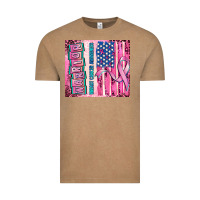 Vintage Coffee warrior breast cancer and american flag Vintage Tee - AdoDesignShop