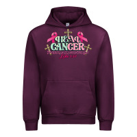 Mauve Wine Heal Cancer Luke 1:37 cross Cancer Awareness Urban Hoodie - HowdyJamesFarm