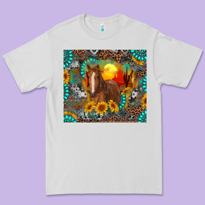 Western Horse And Desert Tumbler Premium Tee Designed By Ranaportraitstore