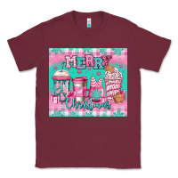 Burgundy merry Christmas pink coffee Classic Tee - Jasminsmagicworld