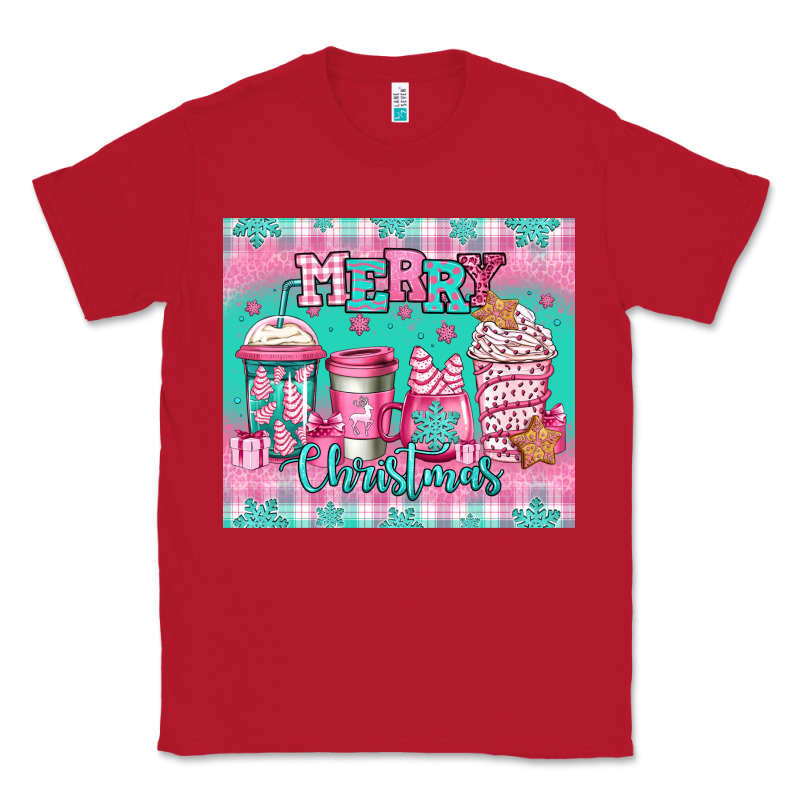 Merry Christmas Pink Coffee Classic Tee by Jasminsmagicworld | Teevron