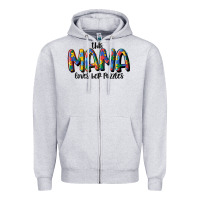 Heather Grey this mama loves her puzzle Zipper Hoodie - MaliasSmallBusiness
