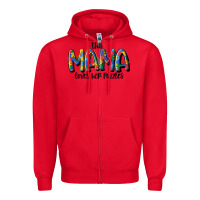 Red this mama loves her puzzle Zipper Hoodie - MaliasSmallBusiness