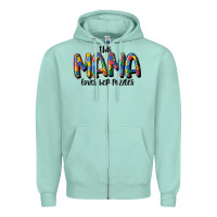 Seafoam this mama loves her puzzle Zipper Hoodie - MaliasSmallBusiness