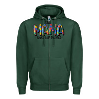 Sports Green this mama loves her puzzle Zipper Hoodie - MaliasSmallBusiness